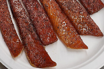 honey smoked salmon strips