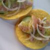 Shrimp aguachiles tostada