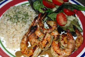 grilling seafood shrimp