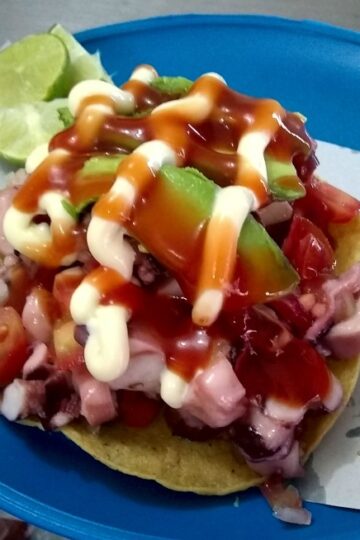 street food squid tostadas