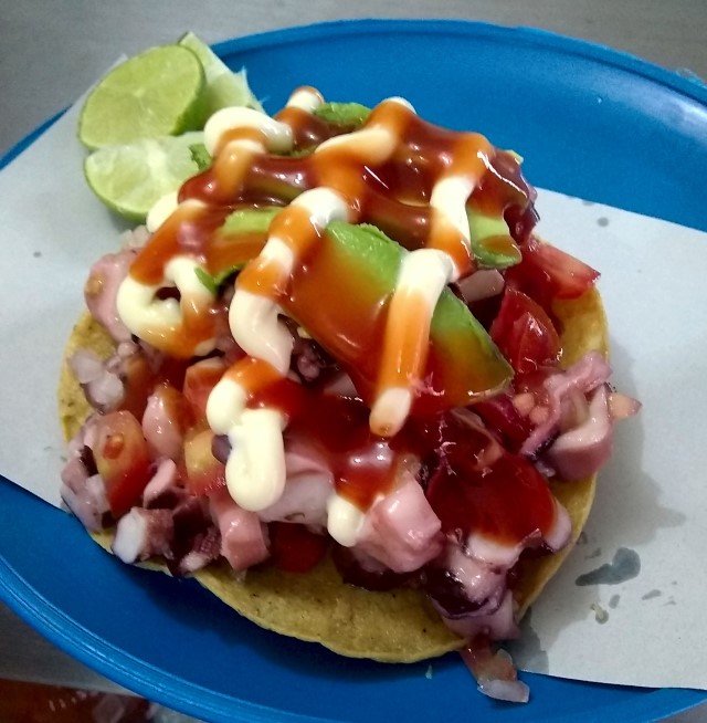 street food squid tostadas