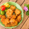 jamaican salt cod fritters on plate