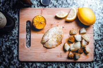 catfish filet on board