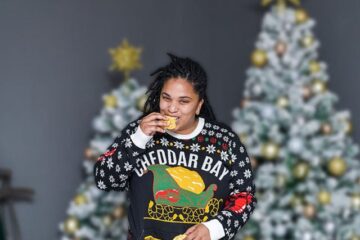 red lobster christmas sweater