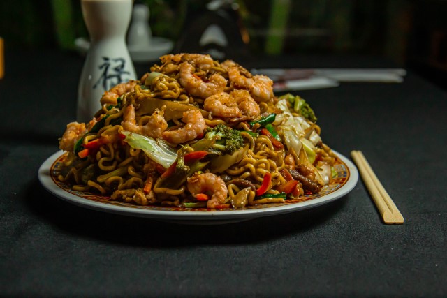 shrimp fried rice on plate