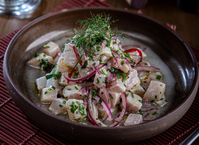 peruvian mixed seafood ceviche